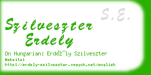 szilveszter erdely business card